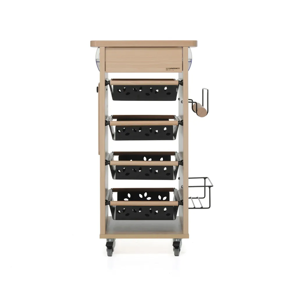 Carrelli E Vassoi<Foppapedretti Carrello da cucina in legno Bistrot