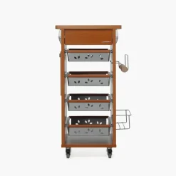 Carrelli E Vassoi<Foppapedretti Carrello da cucina in legno Bistrot